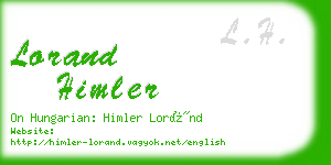 lorand himler business card
